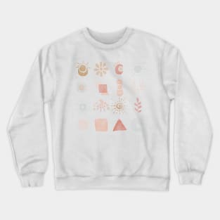 Boho Chic Relaxing Art Symbols Calming Meditation Crewneck Sweatshirt